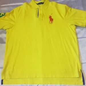Mens Ralph Lauren polo 2x yellow big pony NWOT